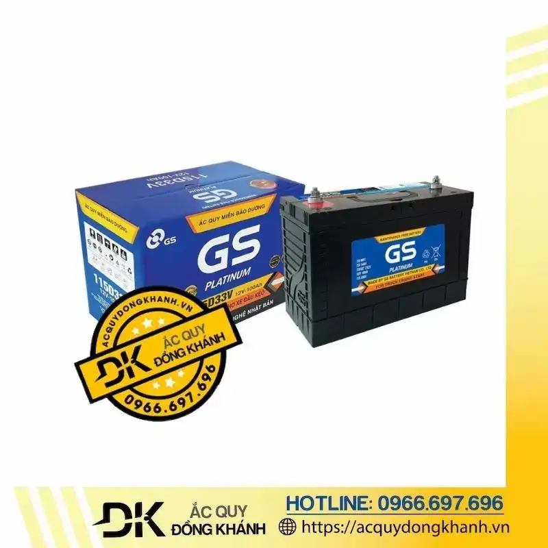 Tổng quan chi tiết về ắc quy GS MF GS11531V 12V 100Ah