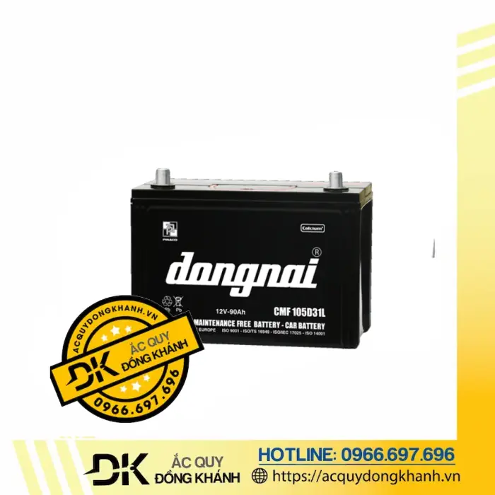 Thông số kỹ thuật chi tiết của ắc quy Đồng Nai CMF 105D31R 12V 90Ah