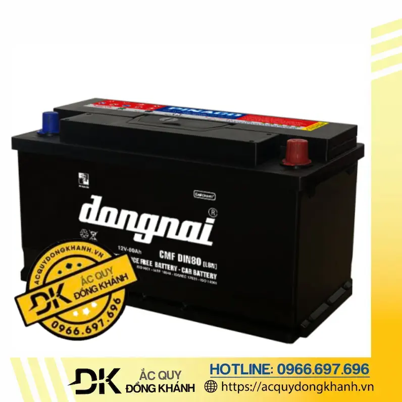 Các ưu điểm nổi bật của bình acquy Đồng Nai CMF DIN80 12V 80Ah