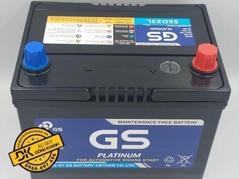 Điểm nổi bật của ắc quy GS MF 55D23L 12V 60Ah