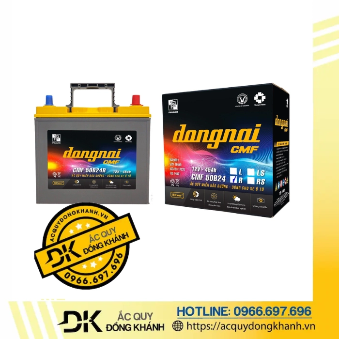 Ắc Quy Đồng Nai CMF 50B24R 12V 45AH