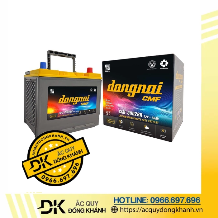 Ắc Quy Đồng Nai CMF 80D26R 12V - 70AH
