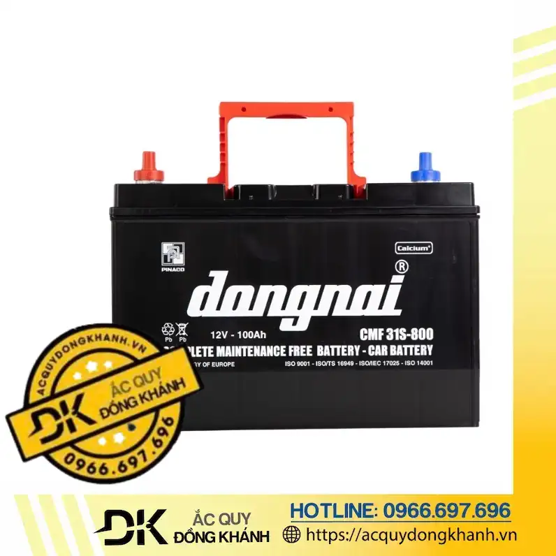 Thông số kỹ thuật của bình ắc quy EXTRA CMF 31S800 Đồng Nai 12V100Ah