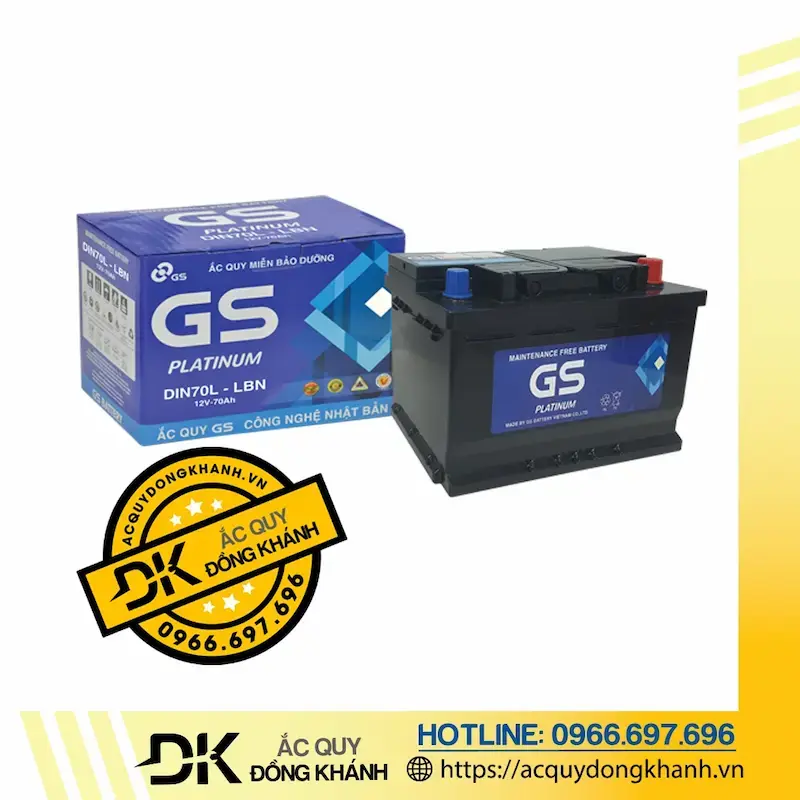 Ưu điểm vượt trội của ắc quy GS MF DIN70L LBN 12V 70Ah