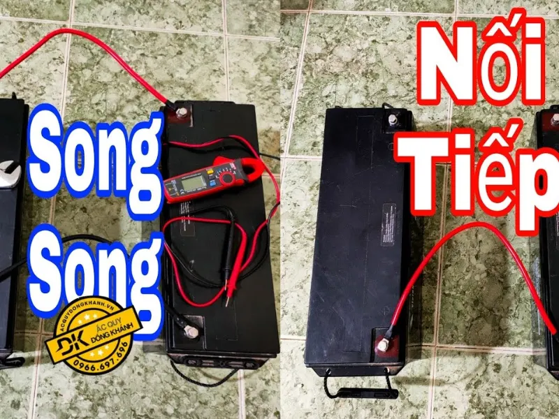 Ảnh minh họa phương pháp sạc song song và sạc nối tiếp
