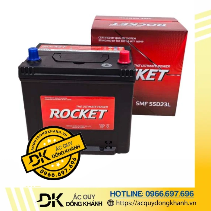 Bình Ắc Quy ROCKET 60Ah 12V SMF 55D23L