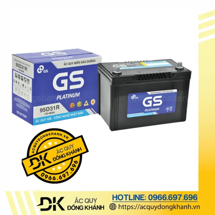 Ắc Quy GS 95D31R 12V 80Ah