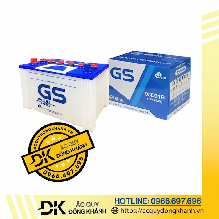 Ắc Quy GS 95D31R 12V 80Ah