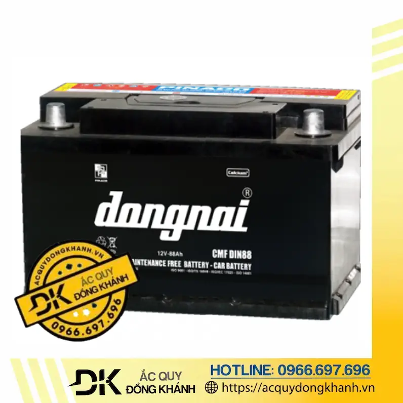 Thông số kỹ thuật của ắc quy Đồng Nai CMF DIN88 12V 88Ah