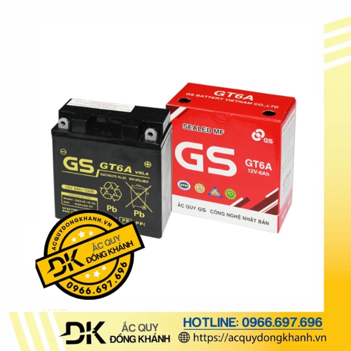 Ắc Quy GS 12V 6Ah MF GT6A