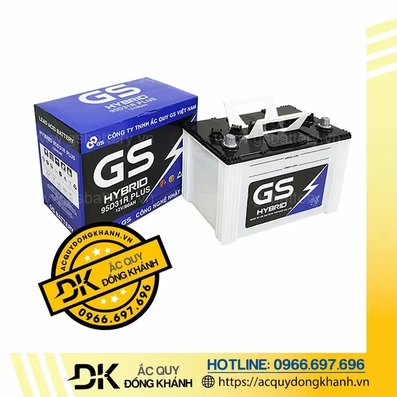 Tổng quan về acquy GS 95D31R Hybrid 12V 80Ah