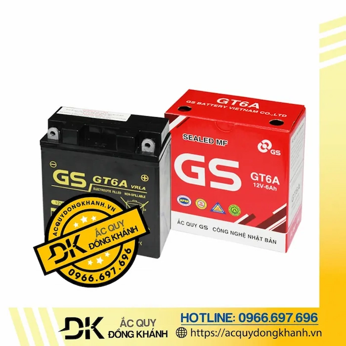 Ắc Quy GS 12V 6Ah MF GT6A