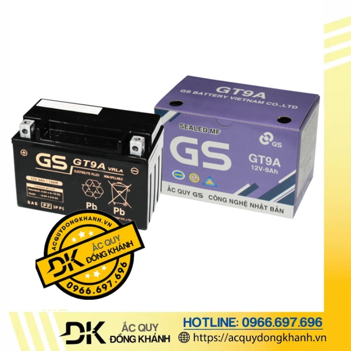 Ắc Quy GS 12V 9Ah MF GT9A