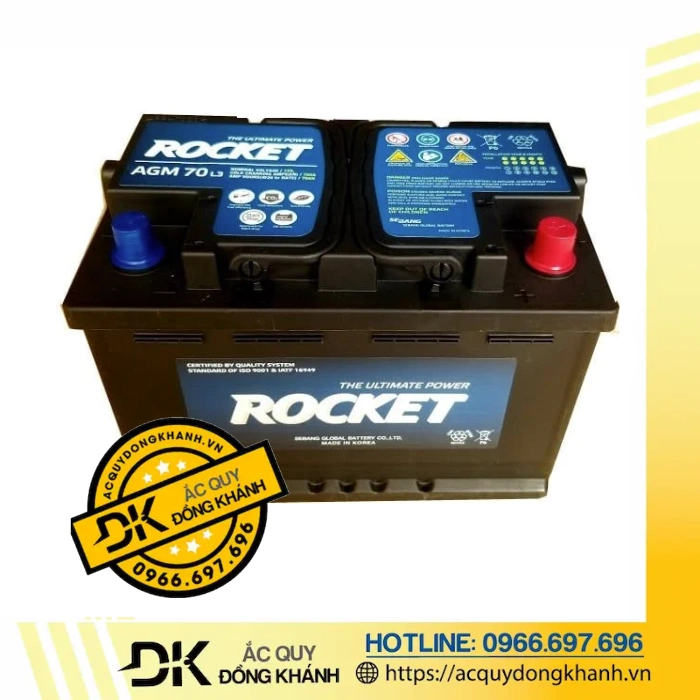 Ắc Quy Rocket AGM L3 12V 70AH