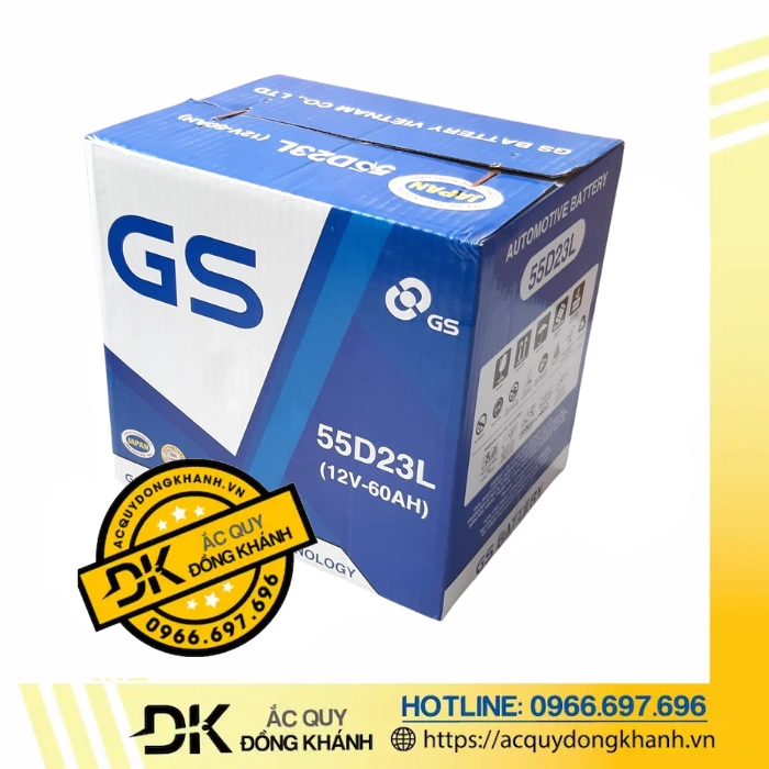 bình Ắc Quy GS 55D23L 12V 60Ah