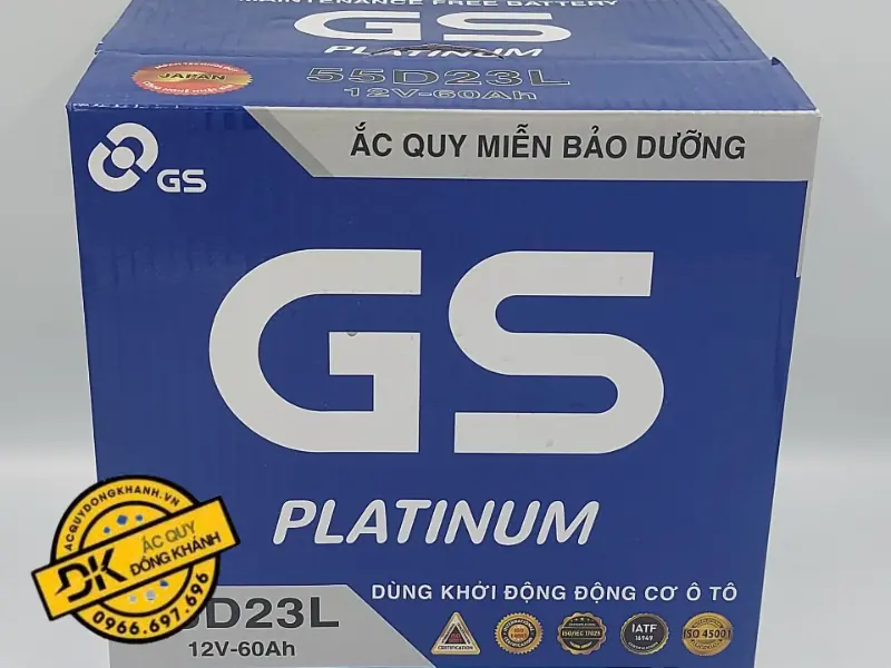 Bình acquy GS MF 55D23L 12V 60Ah tương thích với dòng xe nào?