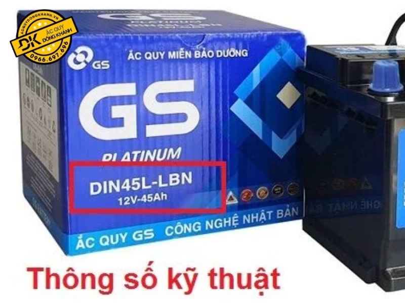 Các thông số của bình ắc quy ô tô