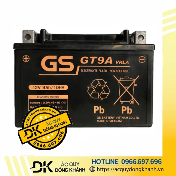 Ắc Quy GS MF GT9A 12V 9Ah 