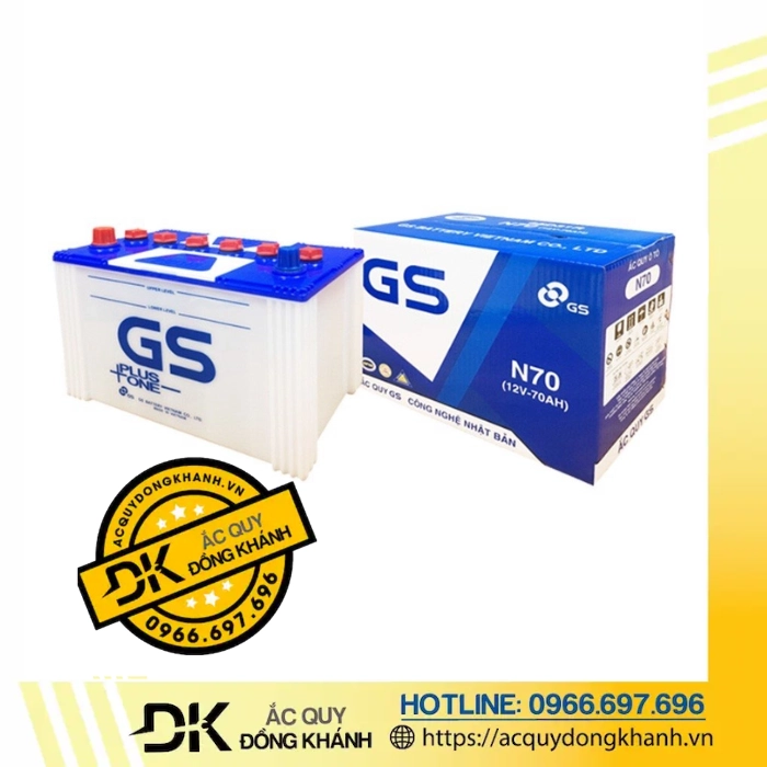 Ắc Quy GS 12V 70Ah N70 
