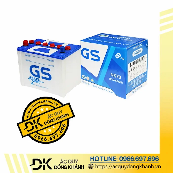 Ắc Quy GS 12V 65Ah NS70 