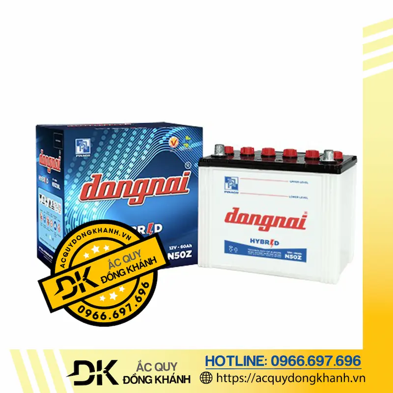 Ắc quy Đồng Nai N50Z 12V - 60AH