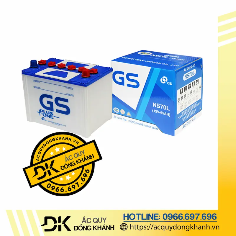 Ắc Quy GS NS70L 12V - 65Ah