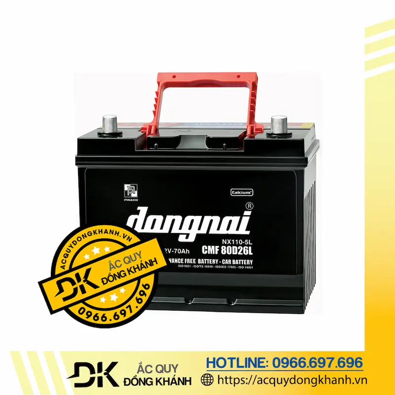 Ắc Quy Đồng Nai Khô 12V-70Ah - CMF 80D26L 