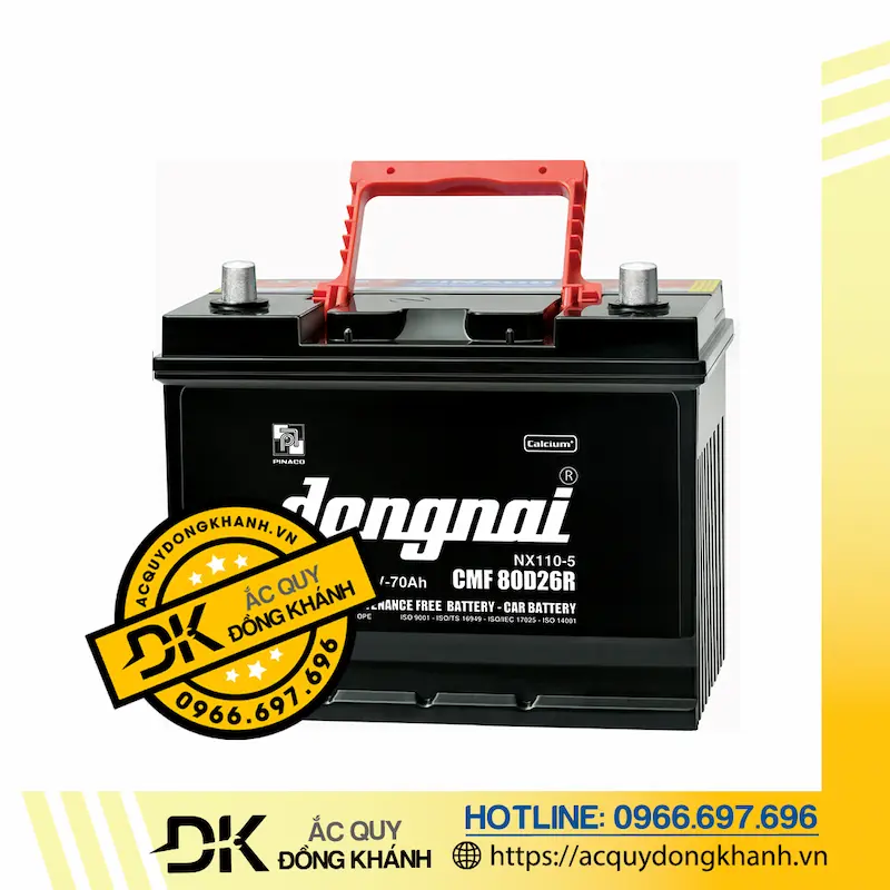 Ắc Quy Đồng Nai CMF 80D26R 12V - 70AH