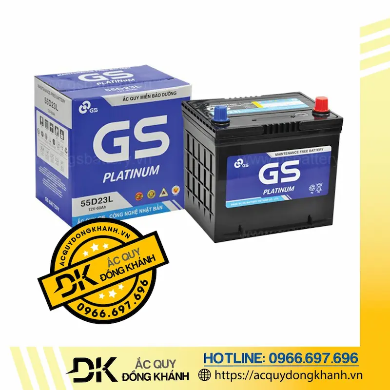 Ắc Quy GS MF 55D23L 12V - 60Ah