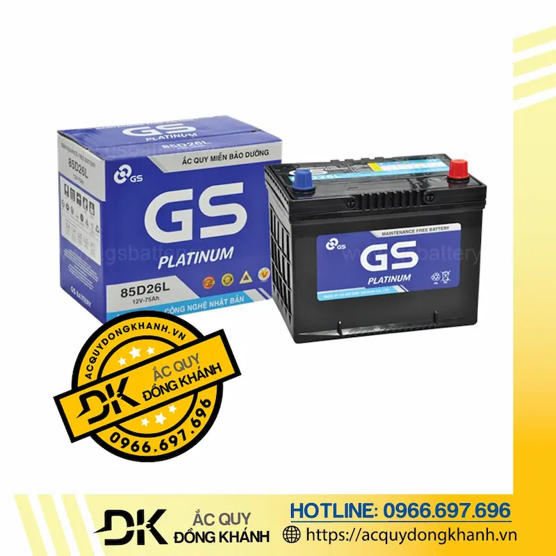 Bình Ắc Quy GS 75Ah 12V  - MF 85D26L