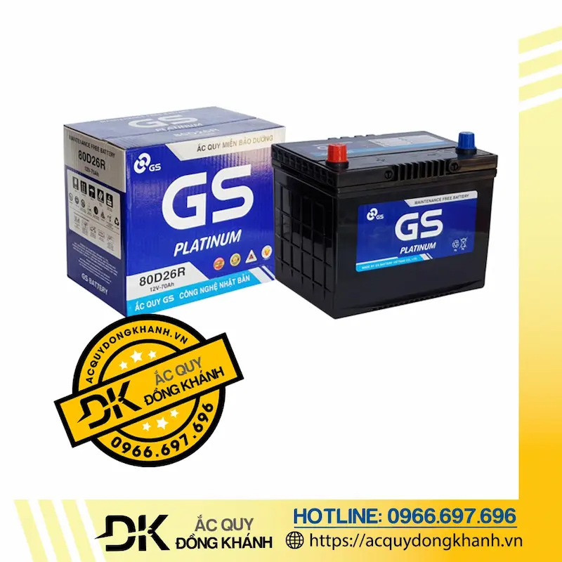Ắc quy GS MF 80D26R 12V - 70Ah