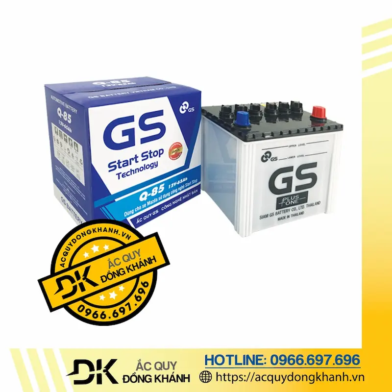 Bình Ắc Quy GS Q85 MF 12V - 65Ah