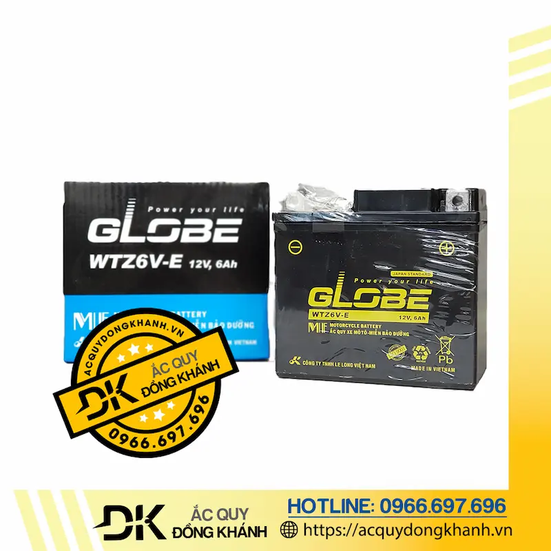 Ắc Quy GLOBE WTZ6V-E 12V - 6Ah
