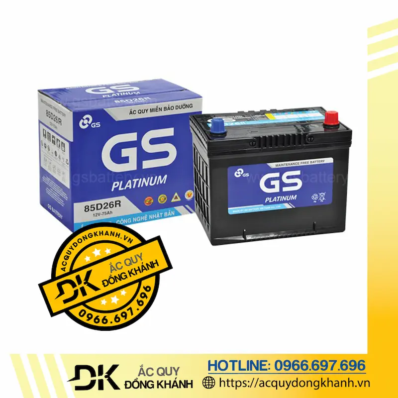 Ắc Quy GS MF 85D26R 12V - 75Ah