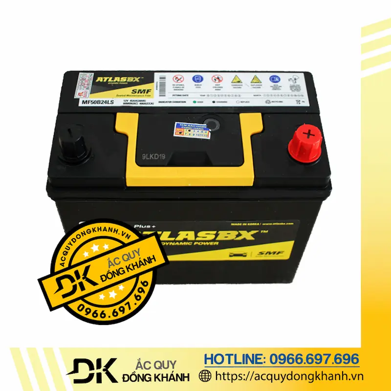 Bình Ắc Quy Atlas 45Ah 12V - MF50B24LS