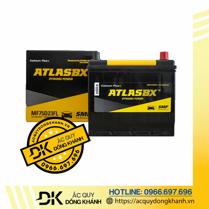 Ắc Quy Atlas MF75D23R 12V - 65AH