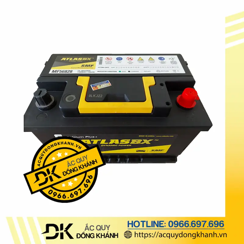Bình Ắc Quy Atlas 68AH 12V - Din MF56828 Din68