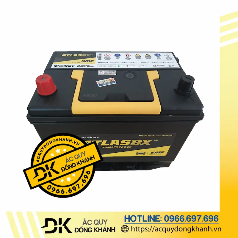 Ắc quy Atlas MF80D26R 12V - 70AH