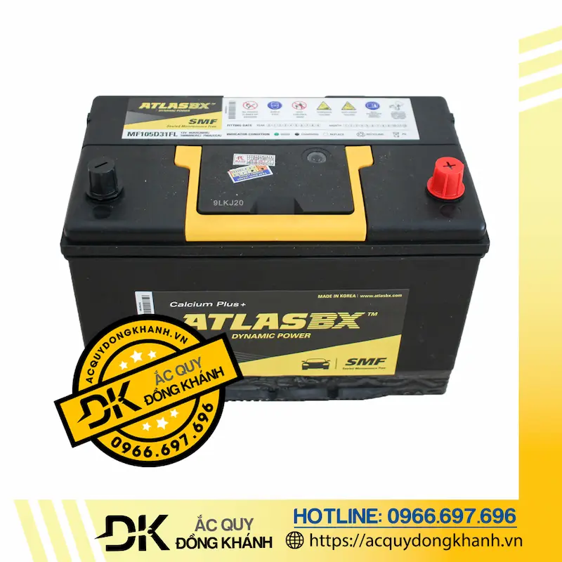 Bình Ắc Quy Atlas 90Ah 12V - MF105D31L