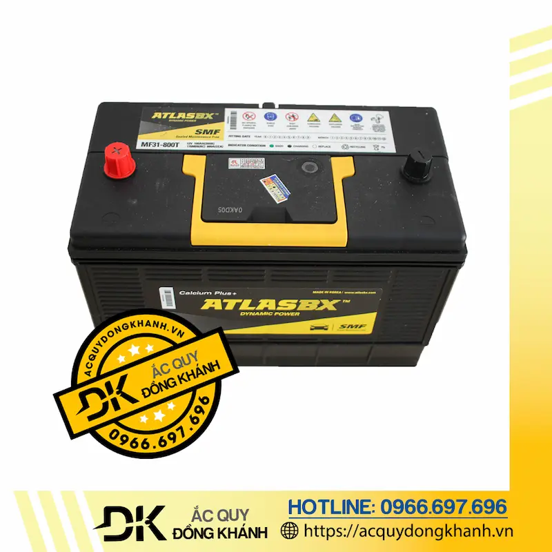 Bình Ắc Quy Atlas 12V 100AH MF31800 