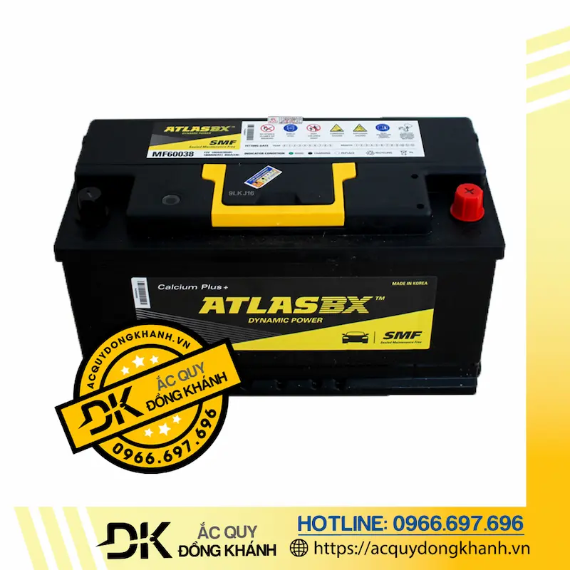 Ắc Quy Atlas Din MF60038 (DIN100) 12V - 100Ah