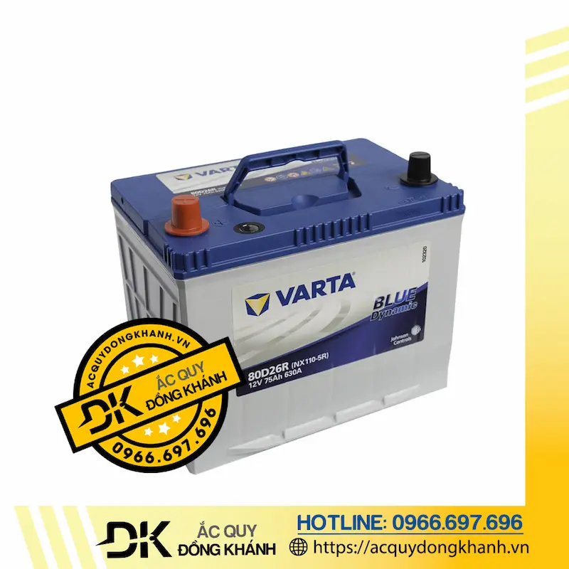 Ắc Quy Varta 80D26R NX110-5R 12V - 75Ah