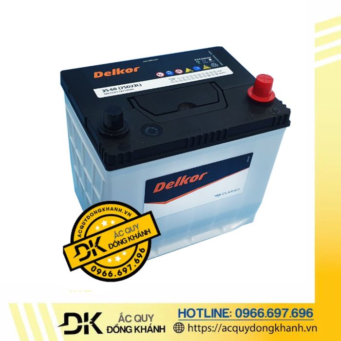 Bình Ắc Quy Delkor 65Ah - 12V 75D23R/L