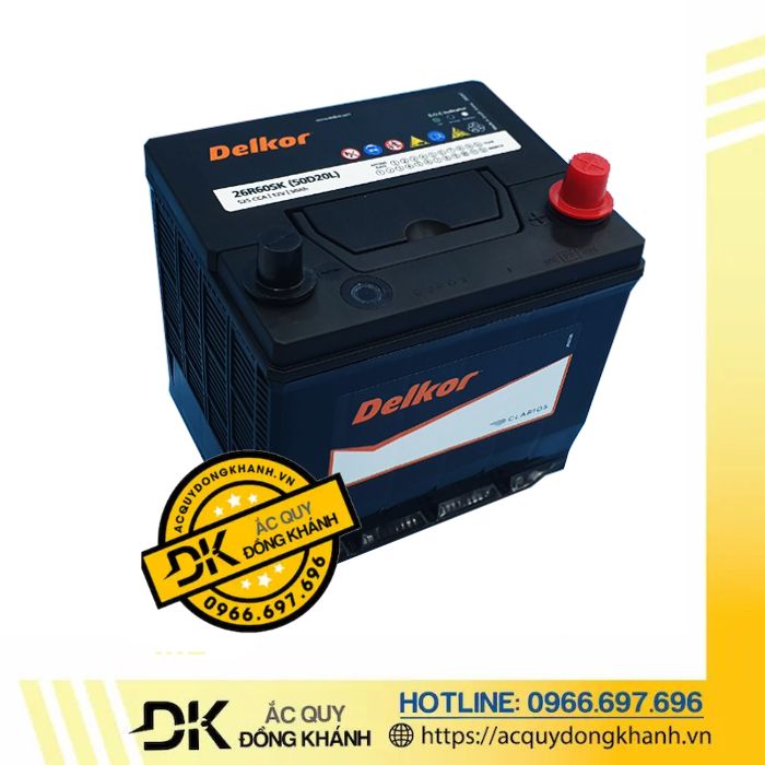Bình Ắc Quy Delkor 50ah - 12V DIN 55041