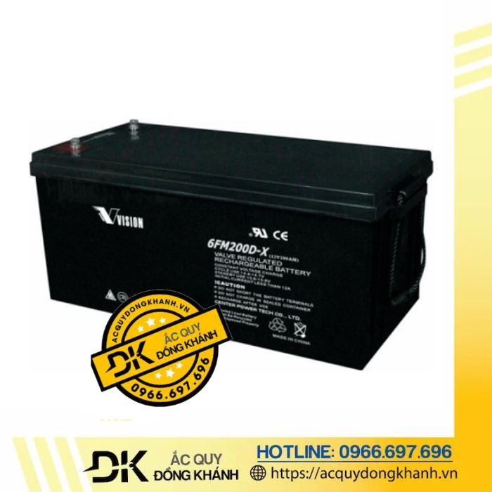 Bình Ắc Quy Vision 200ah - 12V 6FM200D-X