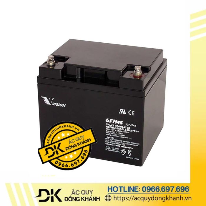 Bình Ắc Quy Vision 45Ah 12V || 6FM45-X